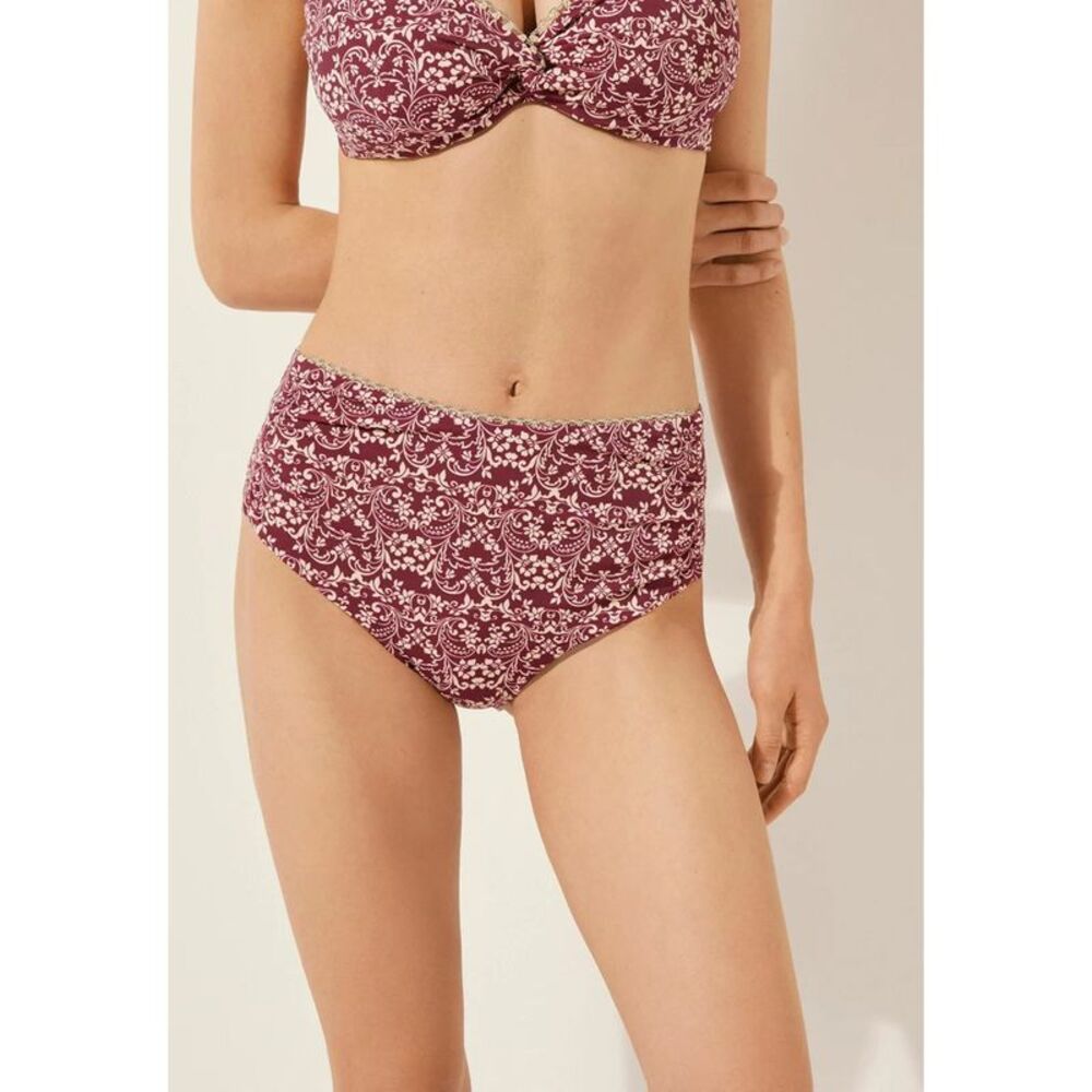 CALZEDONIA Womens High Waist Shaping Bikini Swim Bottom, NWT